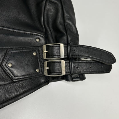 VANSON USA Dominator Black Double Leather Jacket Size 38