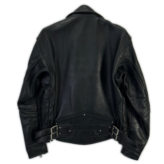VANSON USA Dominator Black Double Leather Jacket Size 38
