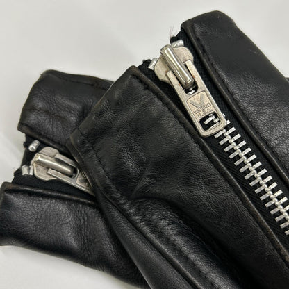 VANSON USA Dominator Black Double Leather Jacket Size 38