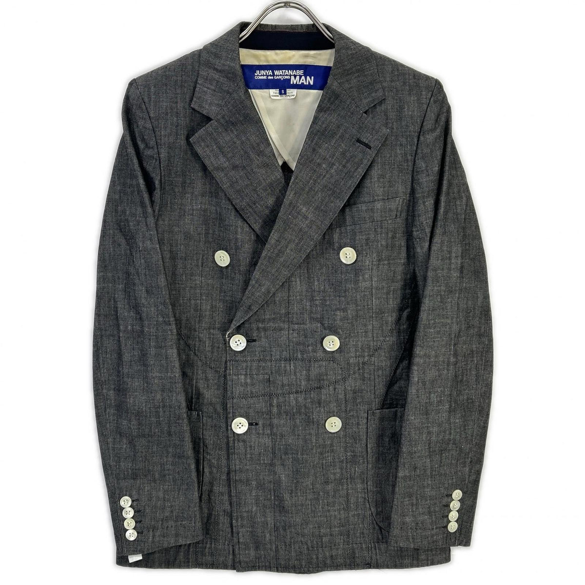 JUNYA WATANABE MAN '02 Double Breasted Gray Cotton Jacket Size S