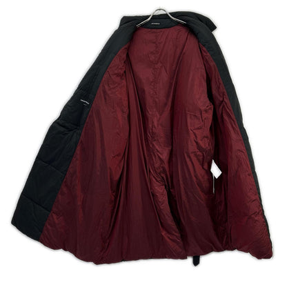 EMPORIOARMANI Belted Long Nylon Coat Black Size 50