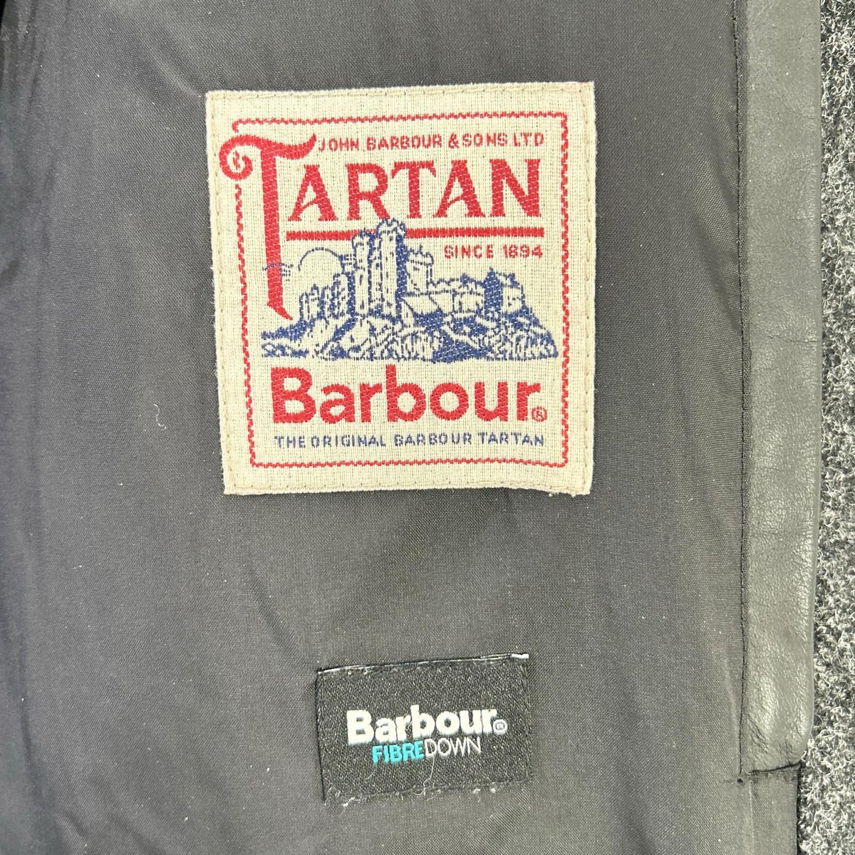 Barbour Fiber Down Nylon Coat Black Size M