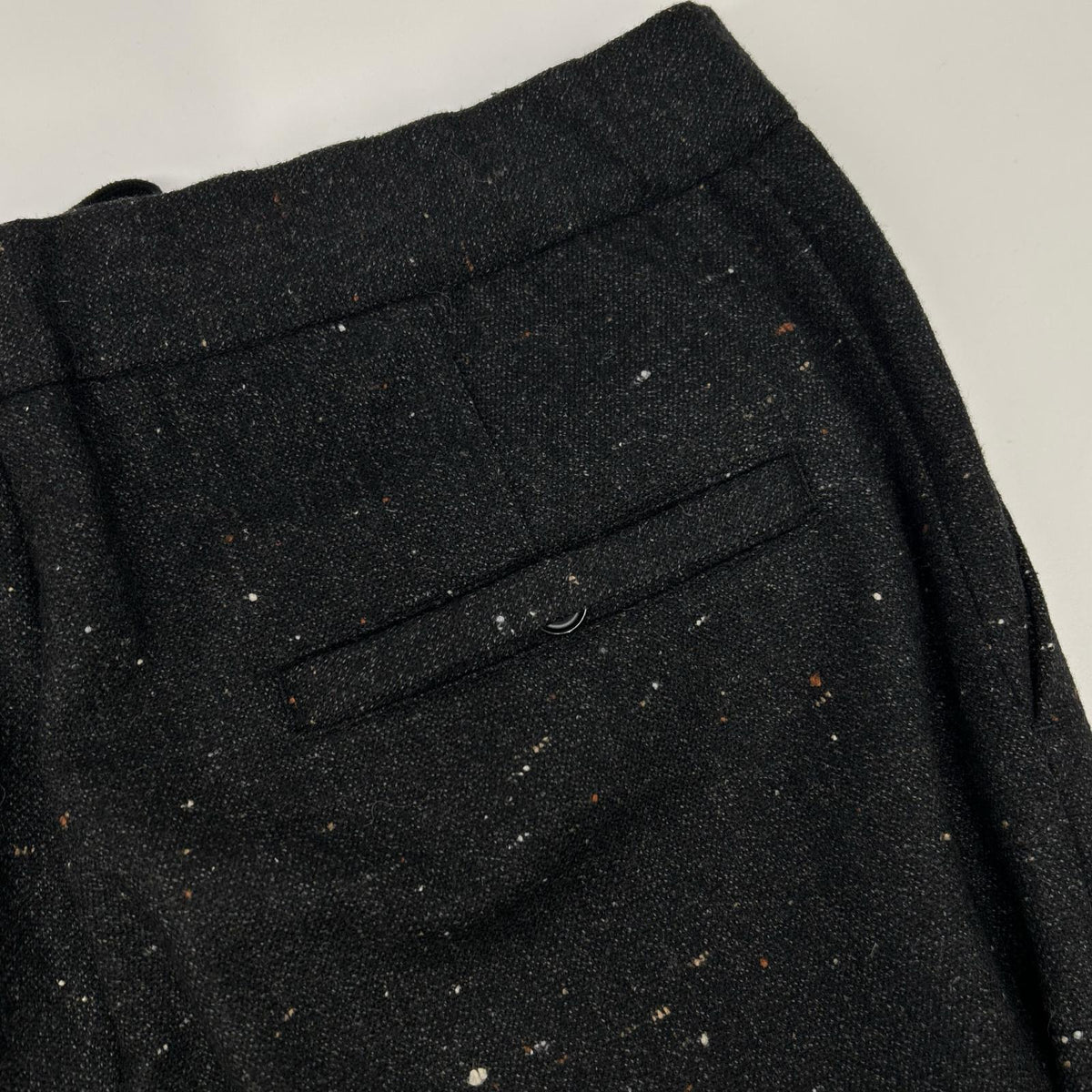 TOMORROWLAND Flannel Homespun Barrel Pants Black Size S