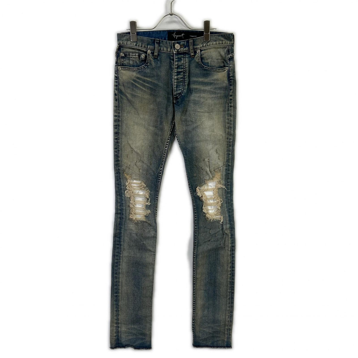 FAGASSENT STEPHANE BLOW Damaged Skinny Pants Blue Size 26