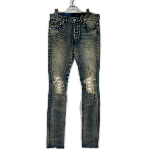 FAGASSENT STEPHANE BLOW Damaged Skinny Pants Blue Size 26