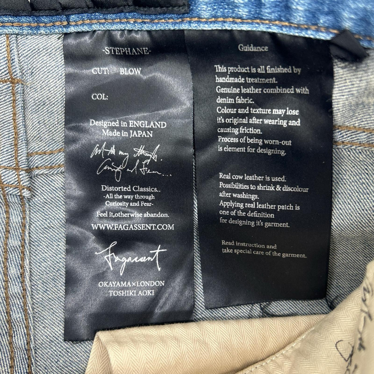 FAGASSENT STEPHANE BLOW Damaged Skinny Pants Blue Size 26
