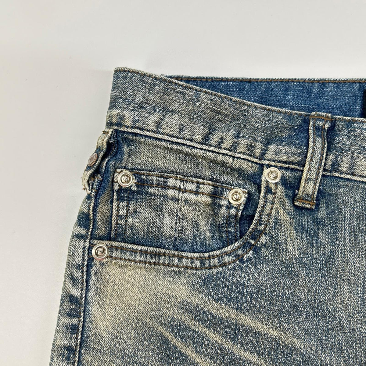 FAGASSENT STEPHANE BLOW Damaged Skinny Pants Blue Size 26