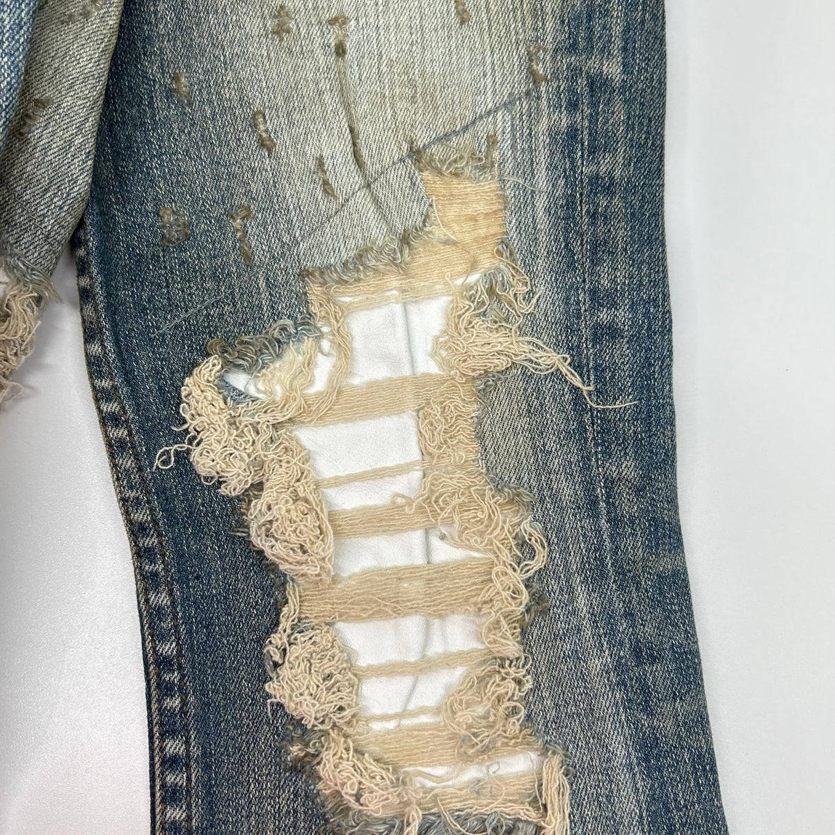 FAGASSENT STEPHANE BLOW Damaged Skinny Pants Blue Size 26