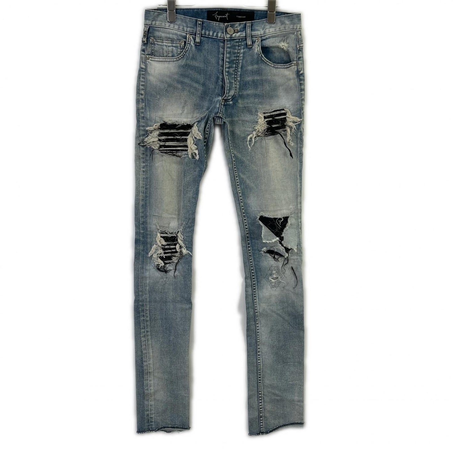 FAGASSENT AXCEL BLOW Damaged Skinny Pants Blue Size 26