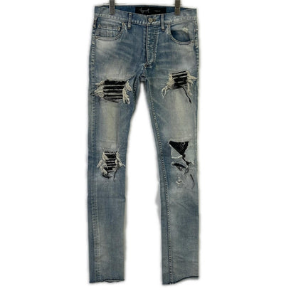 FAGASSENT AXCEL BLOW Damaged Skinny Pants Blue Size 26