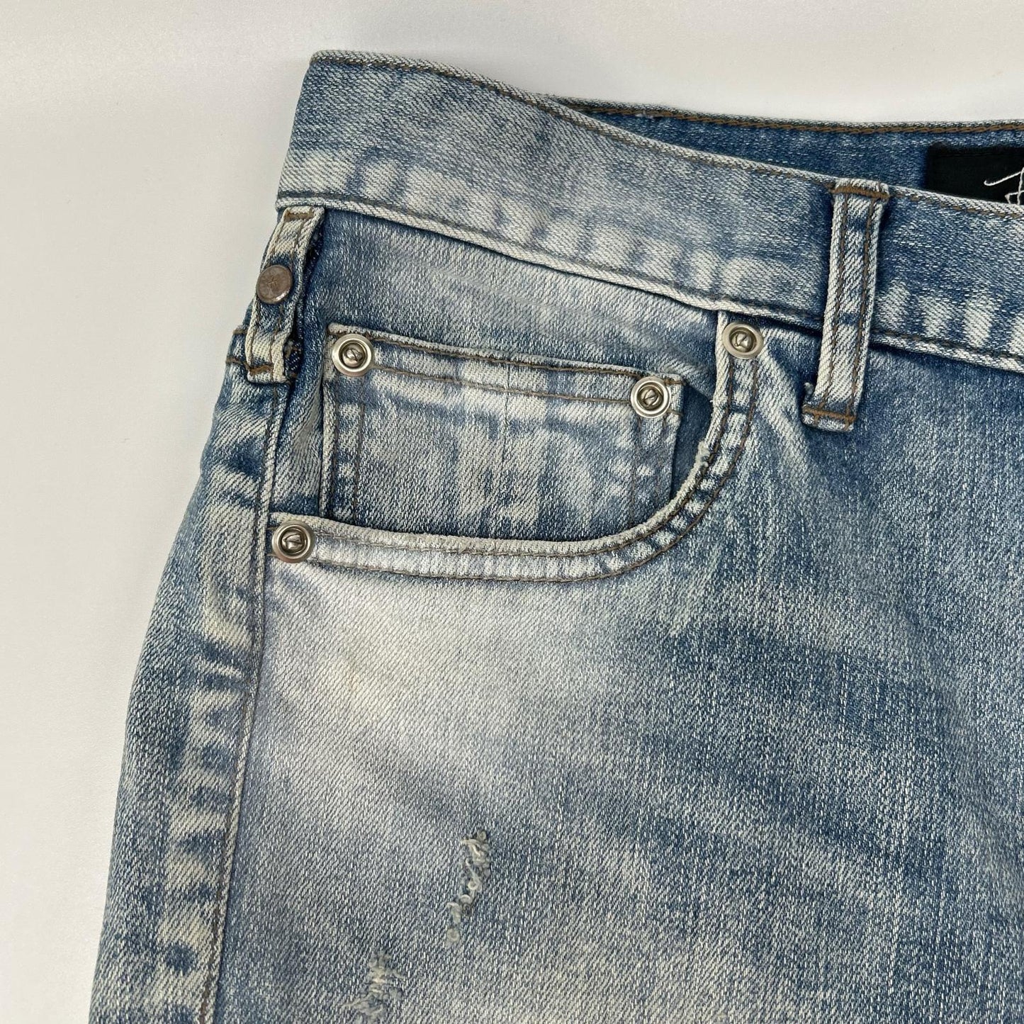 FAGASSENT AXCEL BLOW Damaged Skinny Pants Blue Size 26