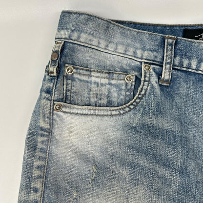 FAGASSENT AXCEL BLOW Damaged Skinny Pants Blue Size 26