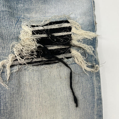 FAGASSENT AXCEL BLOW Damaged Skinny Pants Blue Size 26