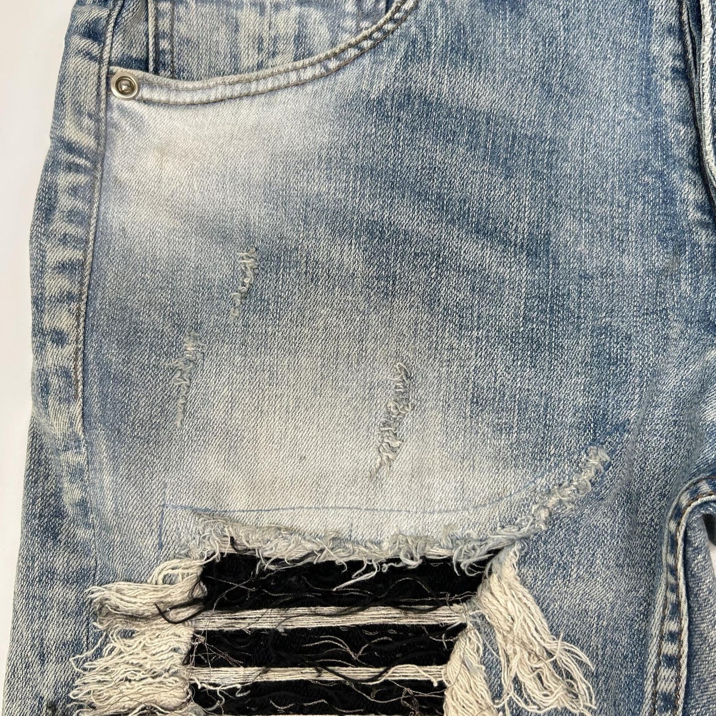 FAGASSENT AXCEL BLOW Damaged Skinny Pants Blue Size 26