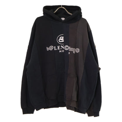 BALENCIAGA Aoyama Reconstructed Logo Hoodie Black Size M