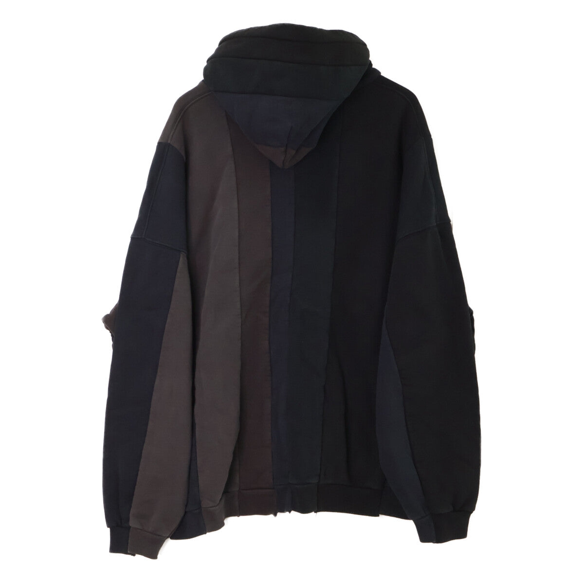 BALENCIAGA Aoyama Reconstructed Logo Hoodie Black Size M