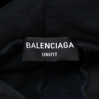 BALENCIAGA Aoyama Reconstructed Logo Hoodie Black Size M