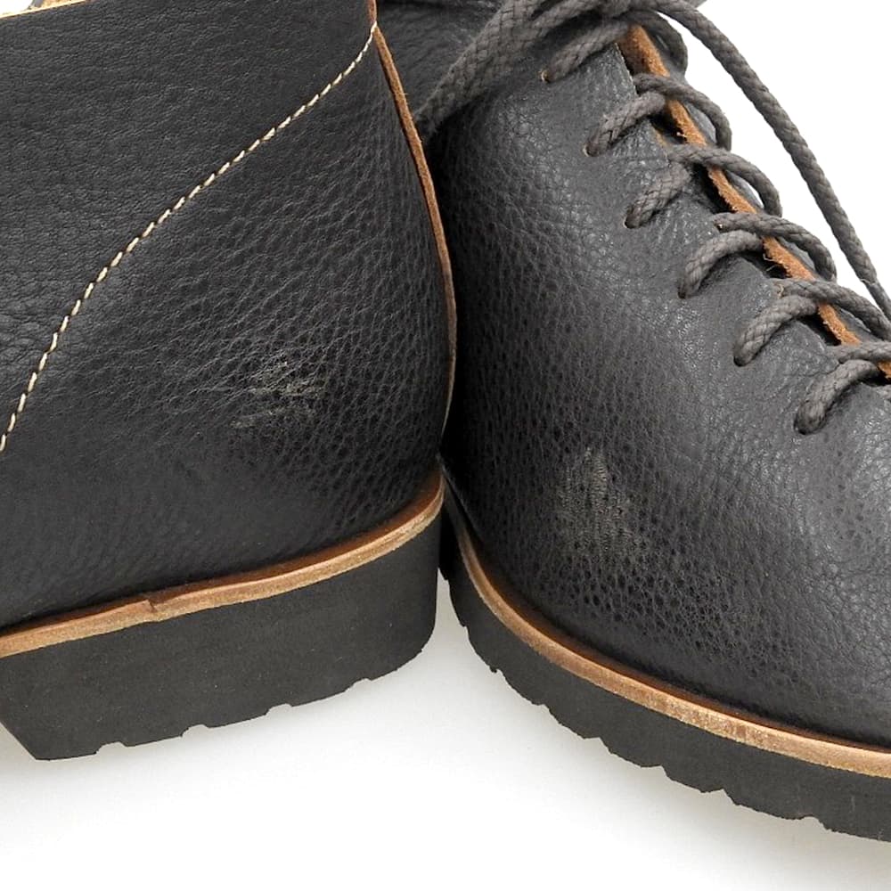 KOTOKA Tatsuno Natural Grain Black Sneakers Black Size 26.5