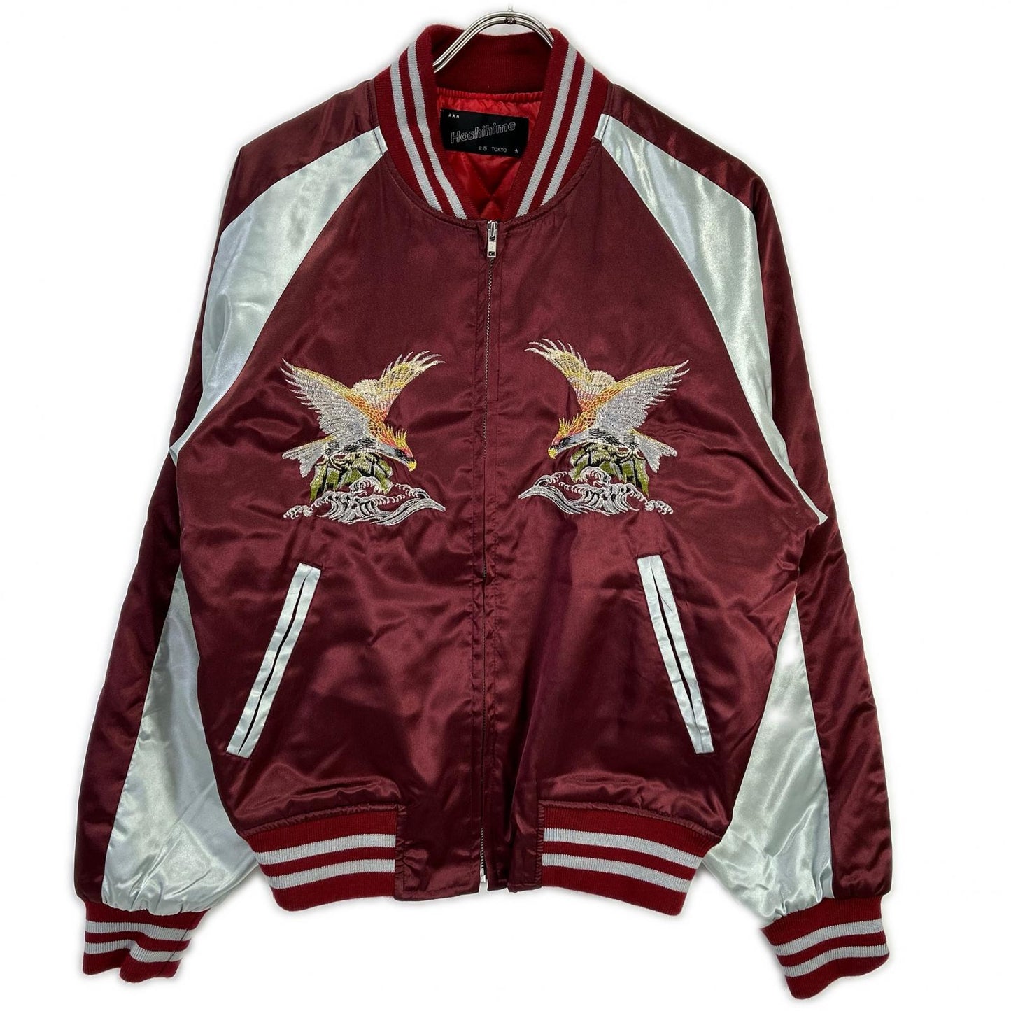 Hoshihime Wave Hawk Embroidered Jacket Red/White Size F