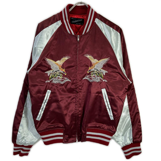 Hoshihime Wave Hawk Embroidered Jacket Red/White Size F
