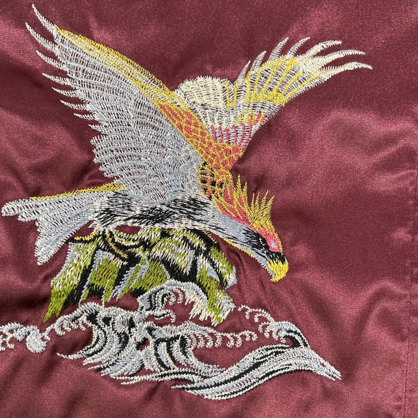 Hoshihime Wave Hawk Embroidered Jacket Red/White Size F
