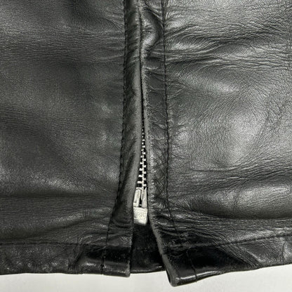 Schott 641 Fur Liner Single Rider Jacket Black Size 34
