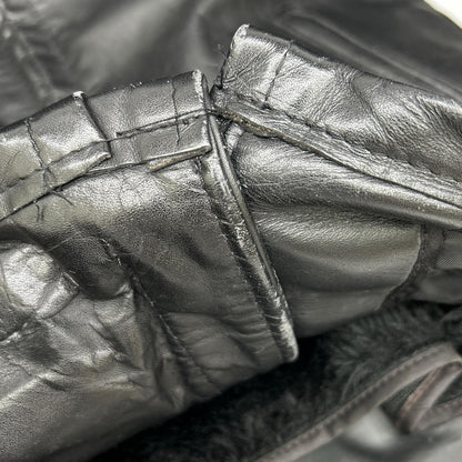 Schott 641 Fur Liner Single Rider Jacket Black Size 34
