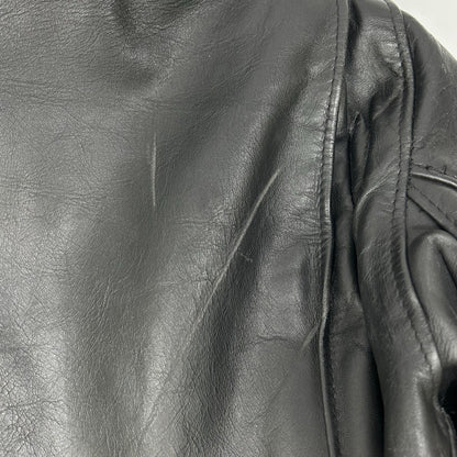 Schott 641 Fur Liner Single Rider Jacket Black Size 34