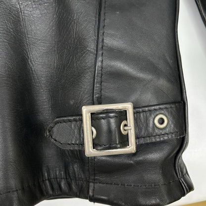 Schott 641 Fur Liner Single Rider Jacket Black Size 34