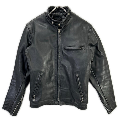 Schott 641 Fur Liner Single Rider Jacket Black Size 34