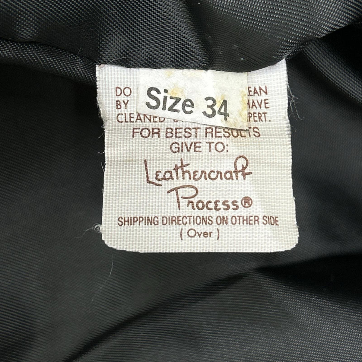 Schott 641 Fur Liner Single Rider Jacket Black Size 34