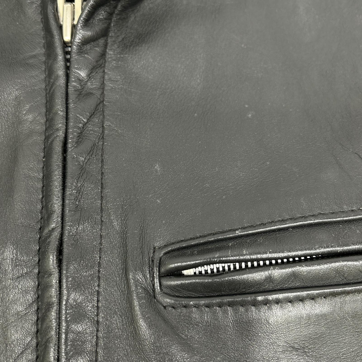 Schott 641 Fur Liner Single Rider Jacket Black Size 34