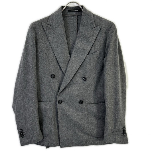 TAGLIATORE Cashmere Double-breasted Gray Jacket Size 42