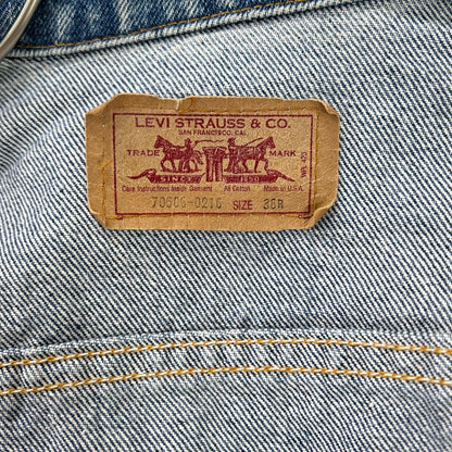 LEVI'S 80s 70505-0216 4th USA Denim Trucker Jacket Size 36