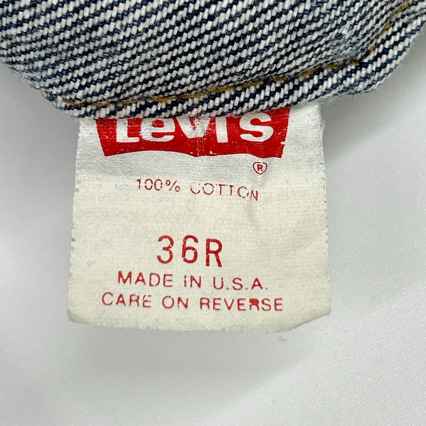 LEVI'S 80s 70505-0216 4th USA Denim Trucker Jacket Size 36
