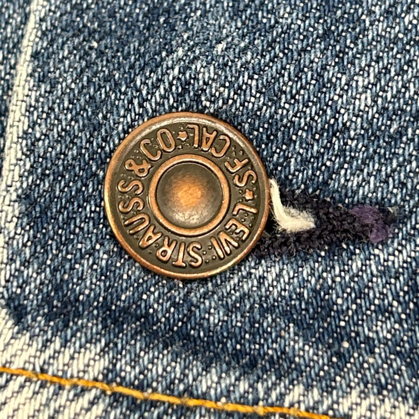LEVI'S 80s 70505-0216 4th USA Denim Trucker Jacket Size 36