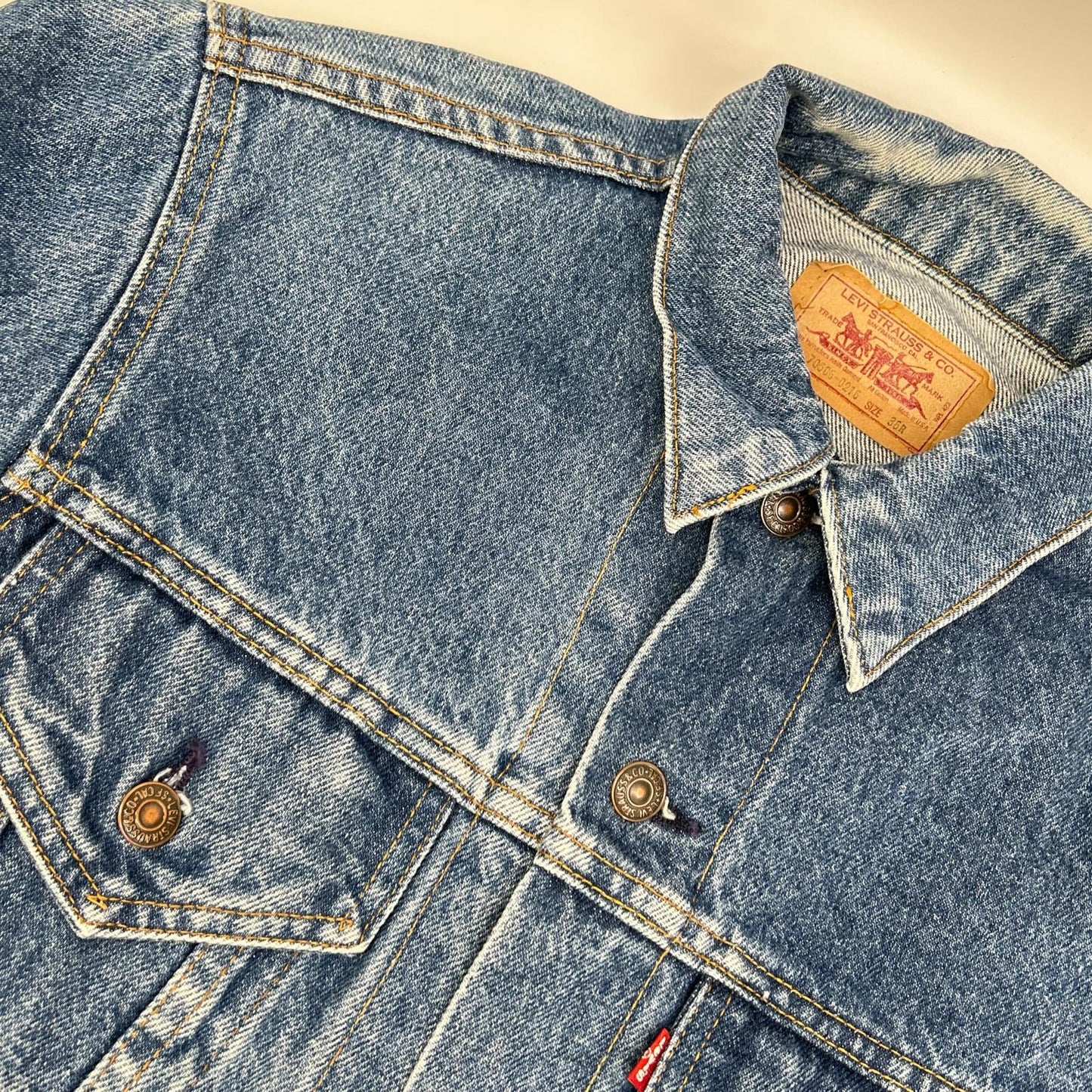 LEVI'S 80s 70505-0216 4th USA Denim Trucker Jacket Size 36