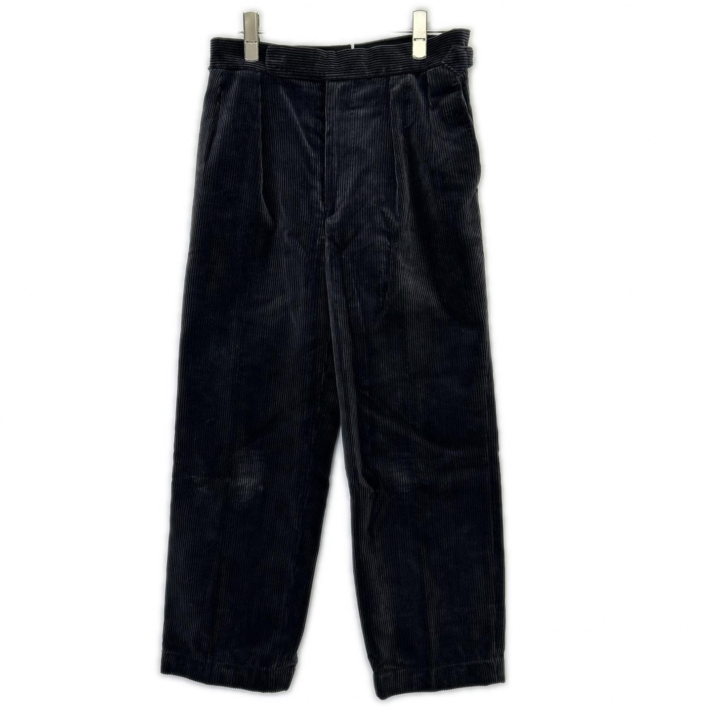FUMIYA HIRANO 23AW Gray Corduroy Side Belt Slacks Size 36