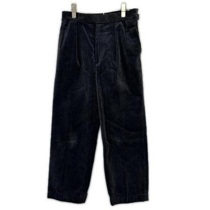 FUMIYA HIRANO 23AW Gray Corduroy Side Belt Slacks Size 36