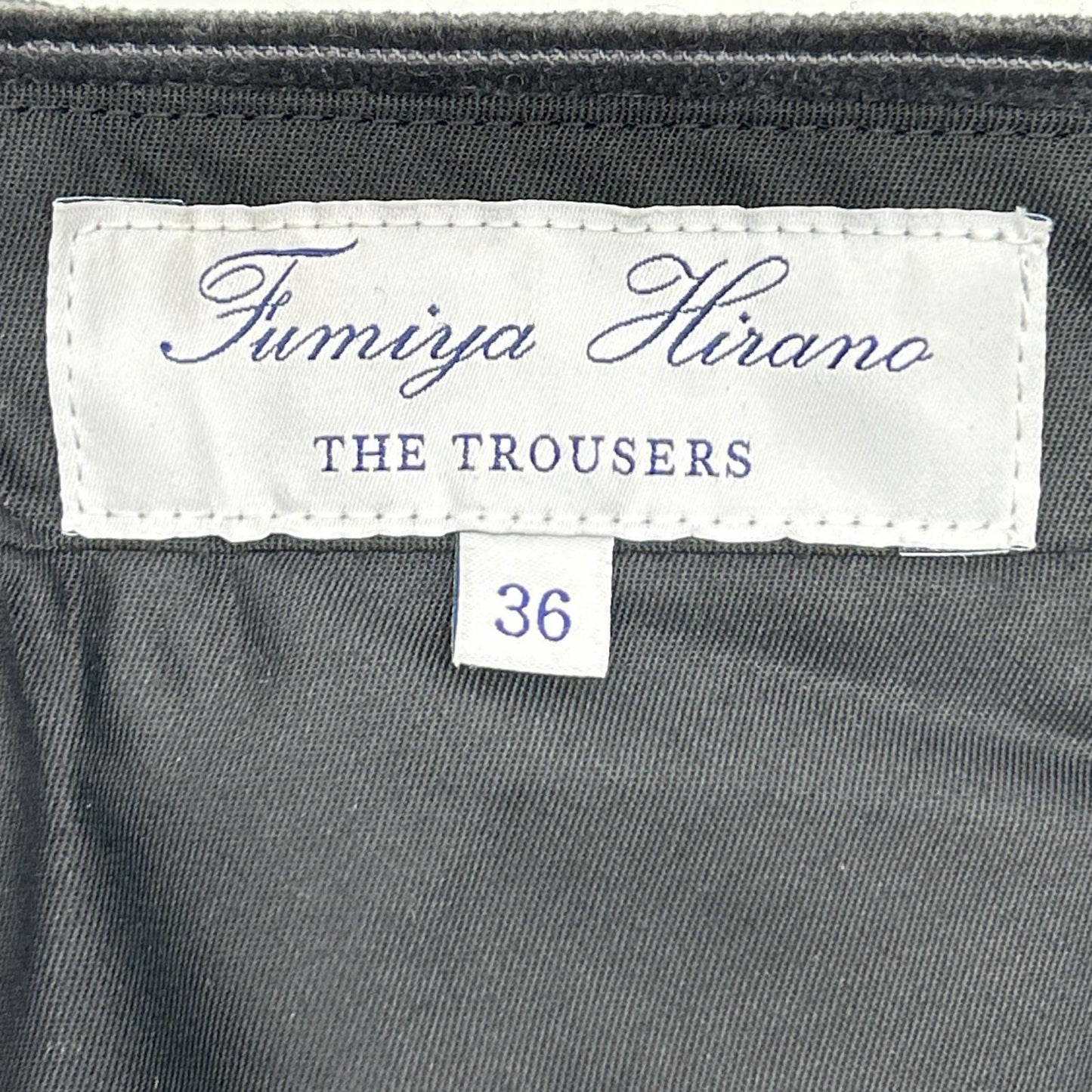 FUMIYA HIRANO 23AW Gray Corduroy Side Belt Slacks Size 36