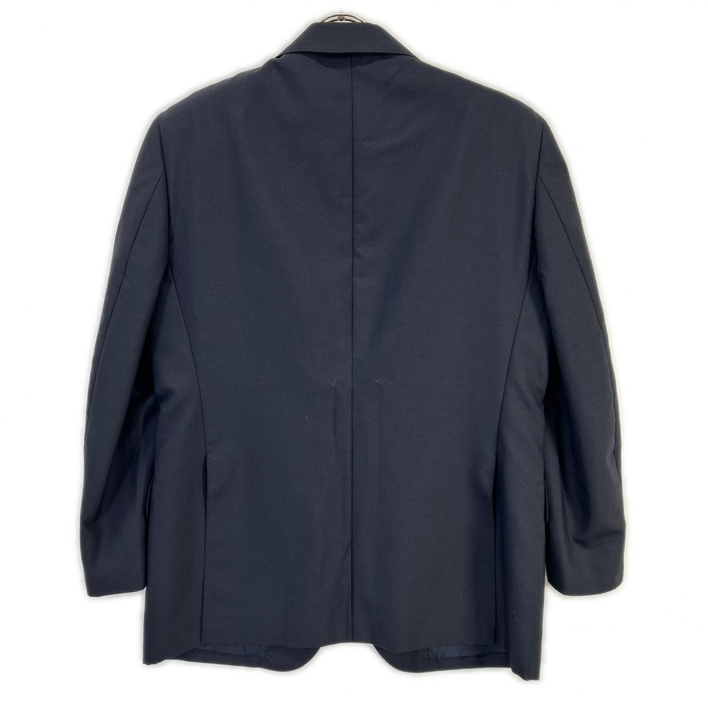 Burberry's Navy Gold Button Wool Tailored Blazer