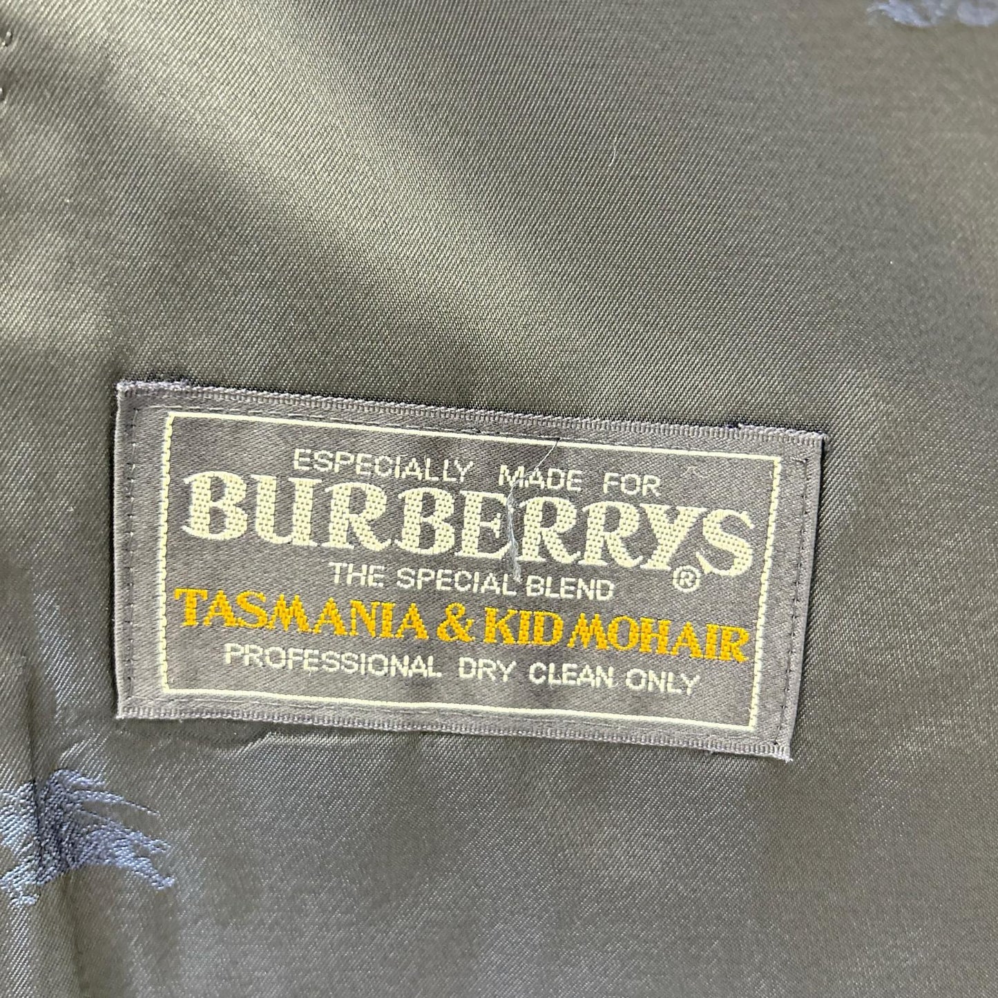 Burberry's Navy Gold Button Wool Tailored Blazer
