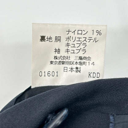 Burberry's Navy Gold Button Wool Tailored Blazer