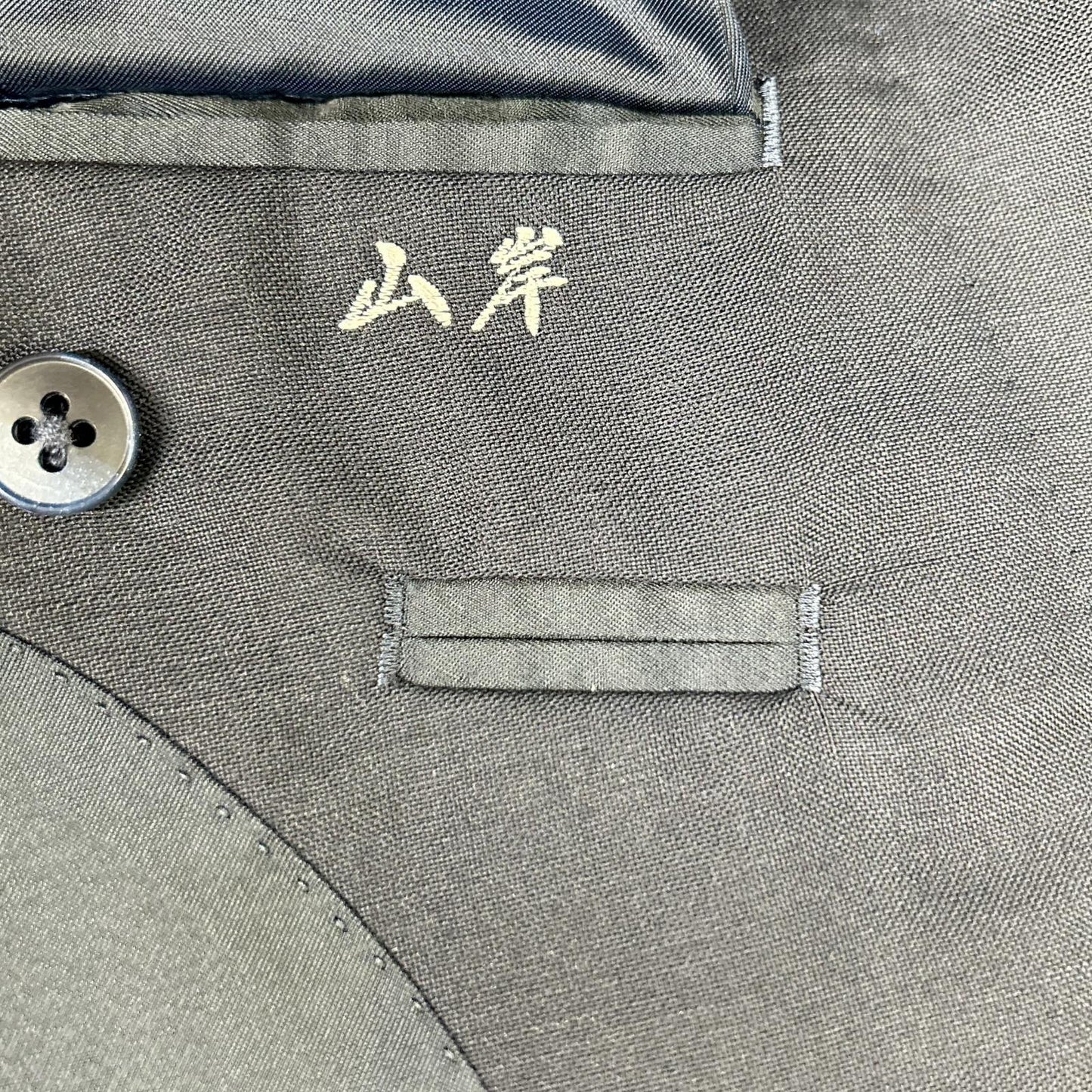 Burberry's Navy Gold Button Wool Tailored Blazer