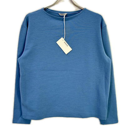 AURALEE A26SP01VD Double Jersey Boat Neck Pullover Size 3