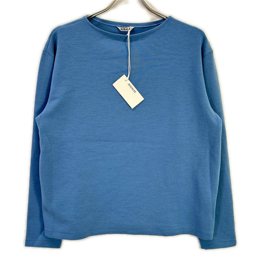 AURALEE A26SP01VD Double Jersey Boat Neck Pullover Size 3