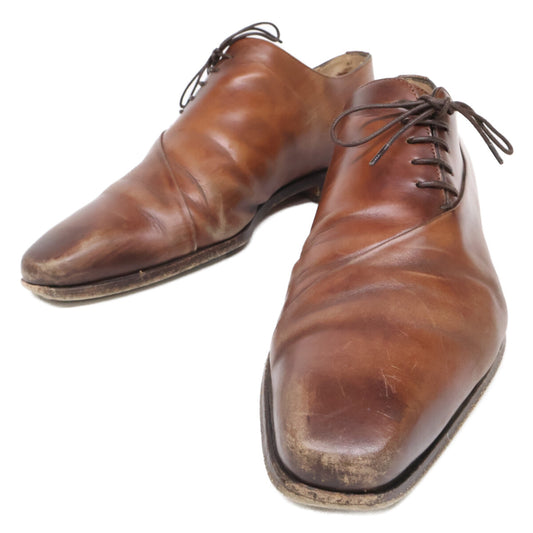 SANTONI 16407 Leather Side Lace Plain Toe Sneakers Size 6
