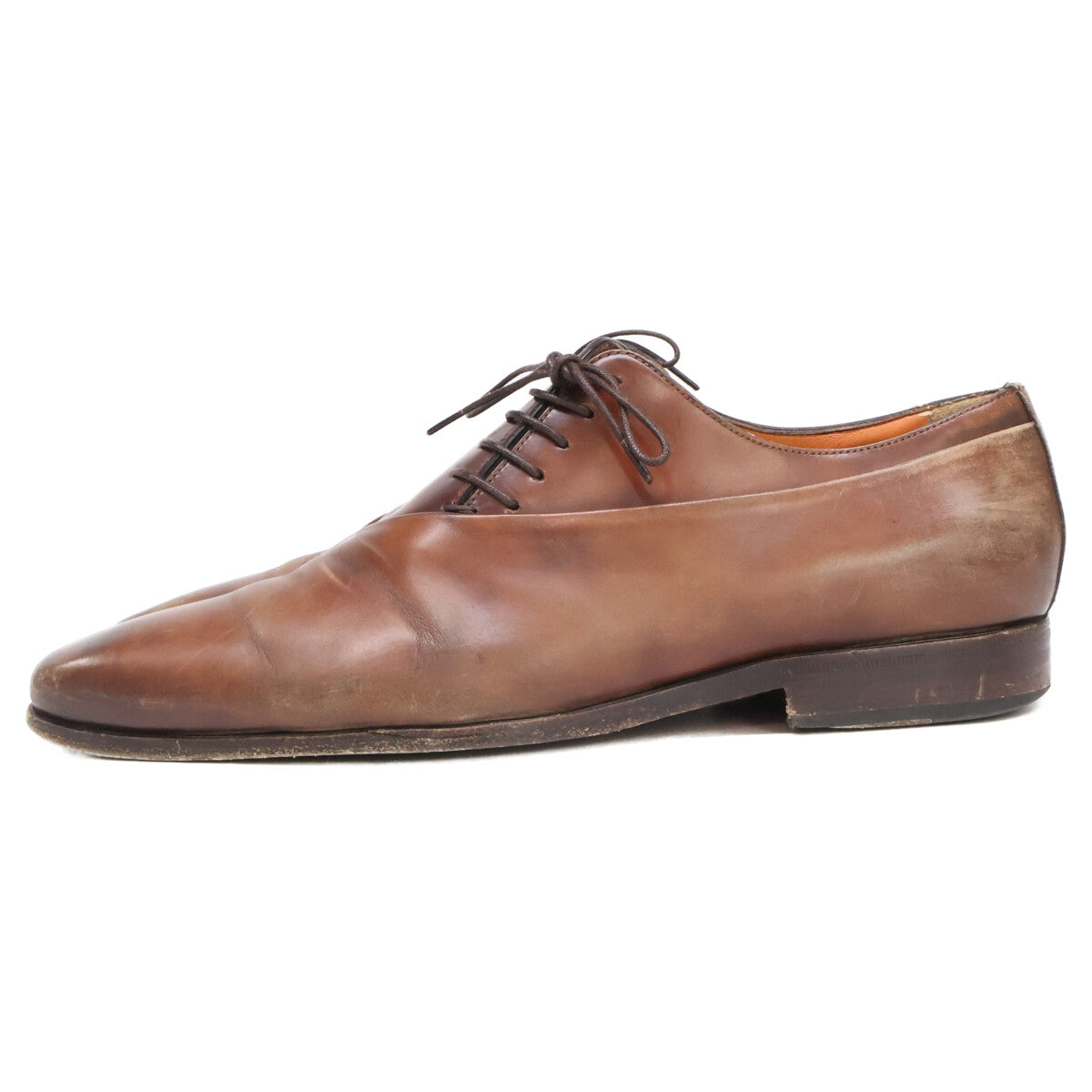 SANTONI 16407 Leather Side Lace Plain Toe Sneakers Size 6