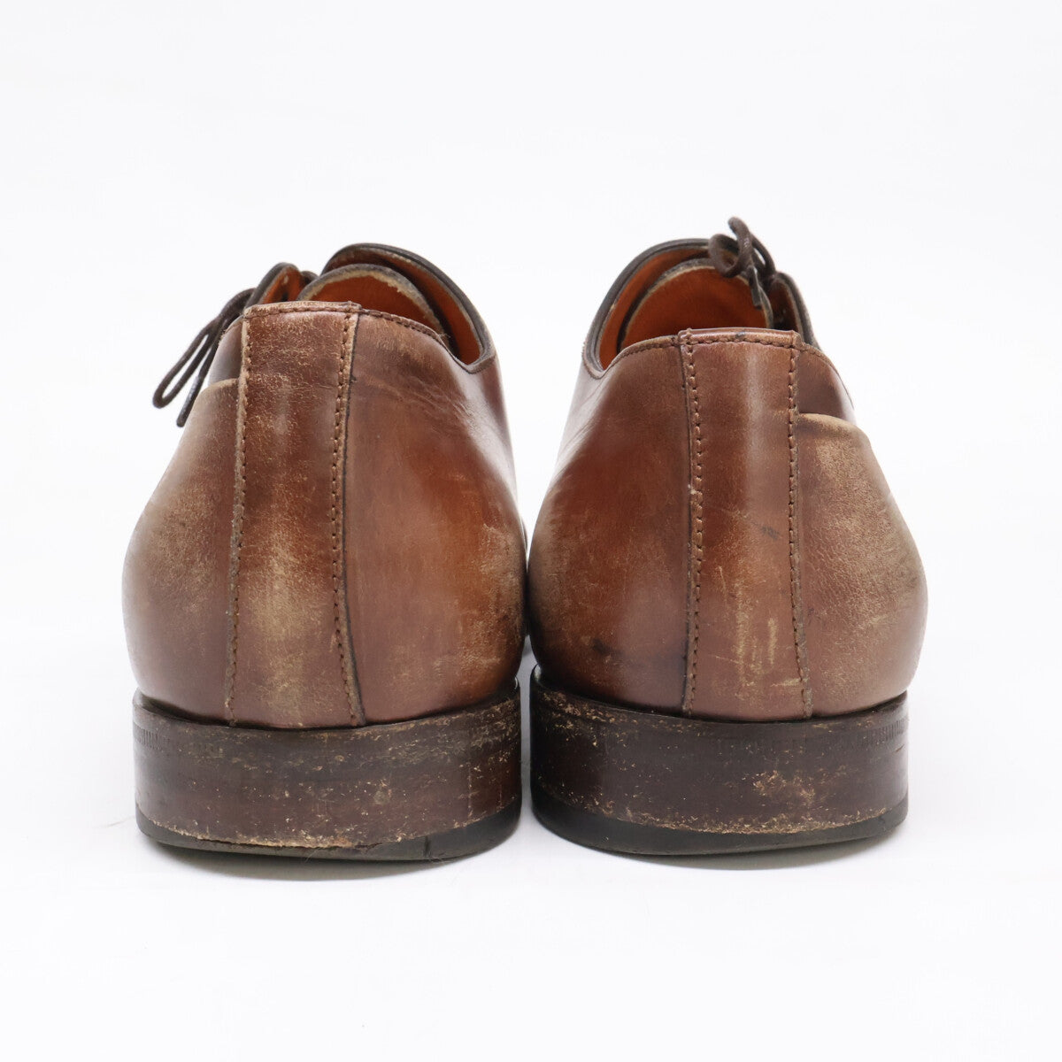 SANTONI 16407 Leather Side Lace Plain Toe Sneakers Size 6