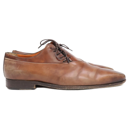 SANTONI 16407 Leather Side Lace Plain Toe Sneakers Size 6
